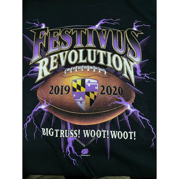 Baltimore Ravens size 3XL Black shirt Festivus Revolution Bigtruss Woot!!! - Picture 7 of 7